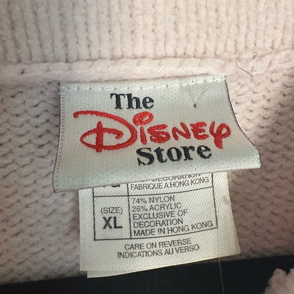 VTG Disney Store Y2K Sweater Light Pink Mickey Mouse Embroidery Disney Parks XL - Picture 4 of 9